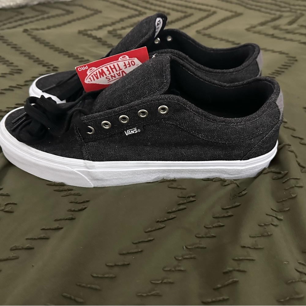 Vans men’s  Black and White Canvas Sneakers size 12